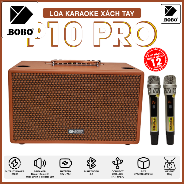 LOA KARAOKE XÁCH TAY BOBO P10 PRO
